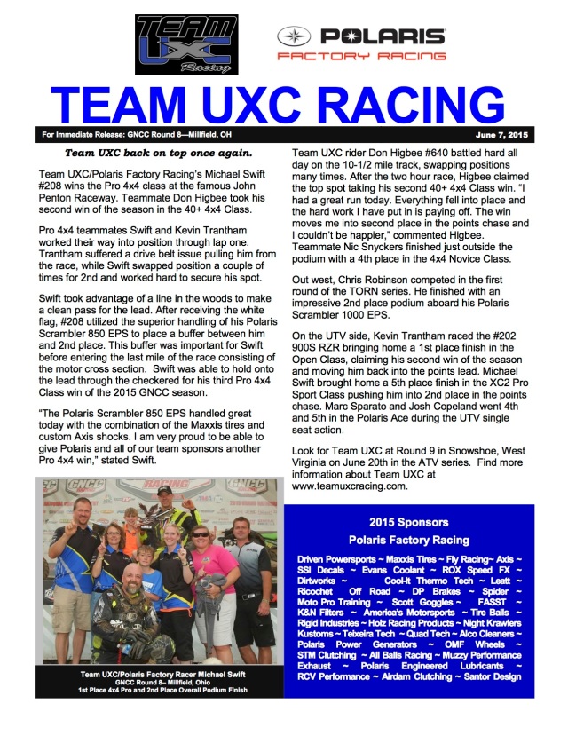 Team UXC Racing GNCC